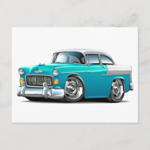 1955 Chevy Belair Turquoise-White Car Postcard