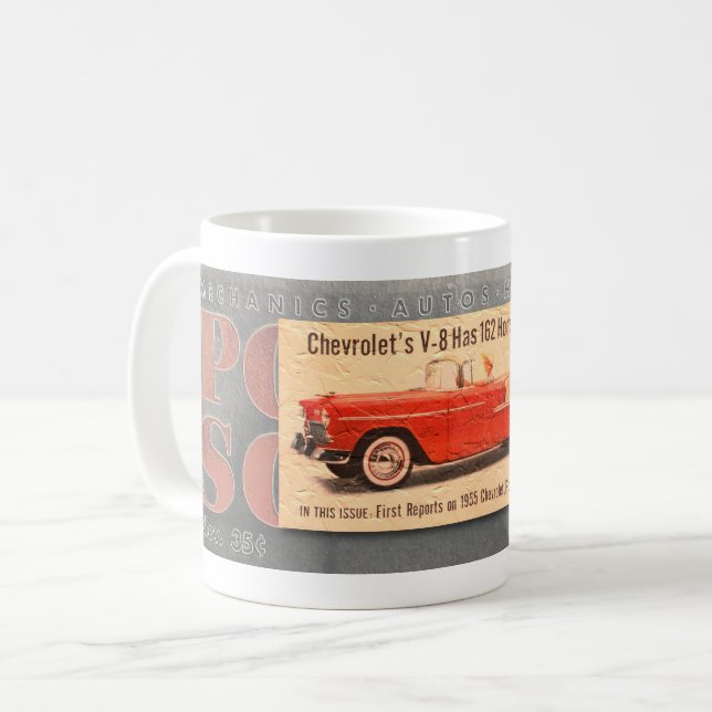 1955 CHEVY COVER PHOTO COFFEE MUG (Front Left)