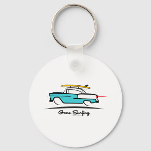 1955 Chevy Hardtop Coupe Gone Surfing Key Ring