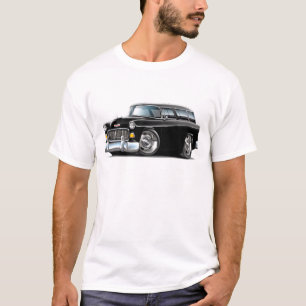 1955 Chevy Nomad Black Car T-Shirt