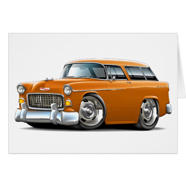 1955 Chevy Nomad Orange Car (Front Horizontal)
