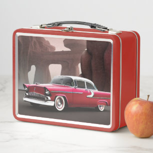 1955 Classic Car Metal Lunch Box