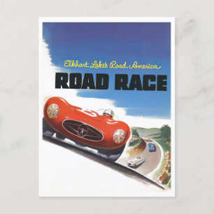 1955 Elkhart Lake road race Postcard