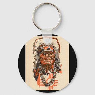 1955 Indian chief from Billy the Kid (UK) comics Key Ring
