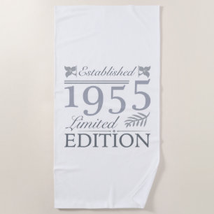 1955 Limited Edition 70th Birthday Beach Towel