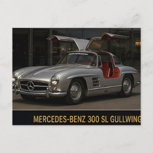 1955 Mercedes-Benz 300 SL Gullwing Classic German Postcard
