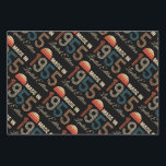 1955 Vintage 70th Birthday Wrapping Paper Sheet<br><div class="desc">A stylish birth year gift idea for anyone celebrating a milestone age. This eye-catching birthday design has a light,  vibrant retro colour scheme.</div>