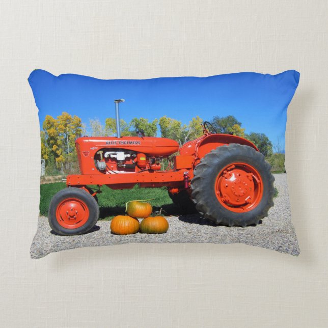 1955 WD45 Allis Chalmers Tractor- Autumn Decorative Cushion (Front)