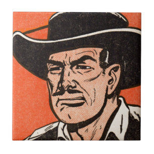 1955 Western bad guy from Billy the Kid comics Tile