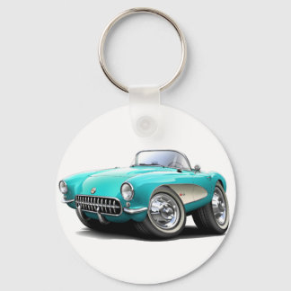 1956-57 Corvette Aqua Car Key Ring