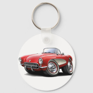 1956-57 Corvette Red Car Key Ring