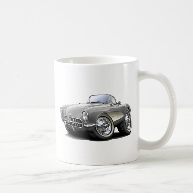 1956-57 Corvette Silver Car Coffee Mug (Right)