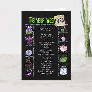 1956 Birthday Fun Facts Card