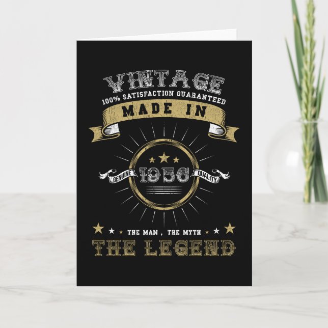 1956 Born Birthday Vintage Card (Front)