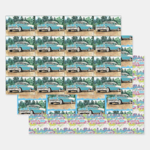 1956 Chevy Art Set Wrapping Paper Sheet
