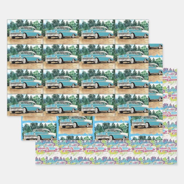 1956 Chevy Art Set Wrapping Paper Sheet (Set)