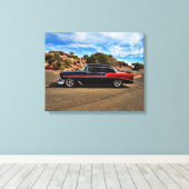 1956 chevy bel air street rod canvas print (Insitu(Wood Floor))