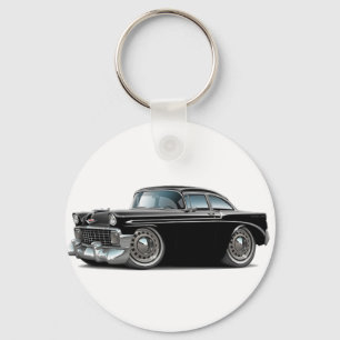 1956 Chevy Belair Black Car Key Ring