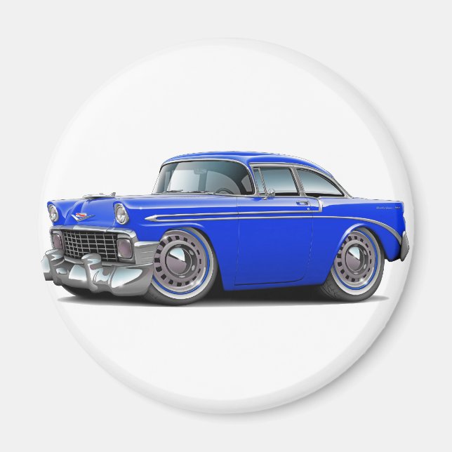 1956 Chevy Belair Blue Car Magnet (Front)