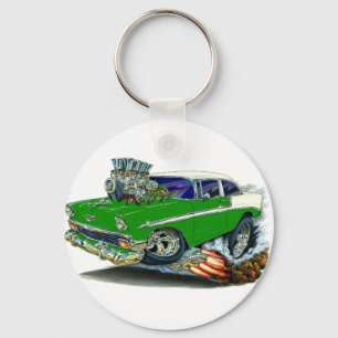 1956 Chevy Belair Green Car Key Ring