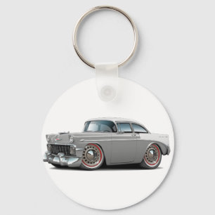 1956 Chevy Belair Grey-White Car Key Ring