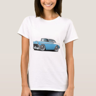 1956 Chevy Belair Lt Blue-White Car T-Shirt