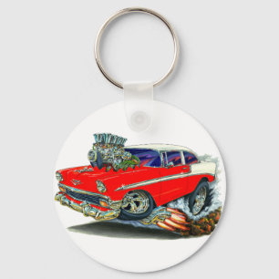 1956 Chevy Belair Red Car Key Ring