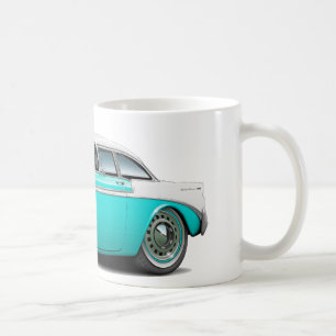 1956 Chevy Belair Turquoise-White Car Coffee Mug