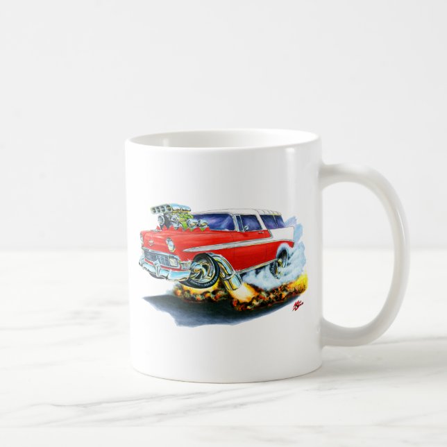 1956 Chevy Nomad Red Car Coffee Mug (Right)