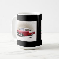1956 Chevy Red White Digital Art Mug