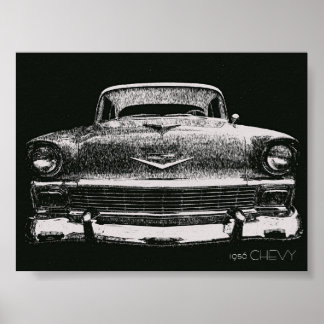 1956 CHEVY SKETCH POSTER