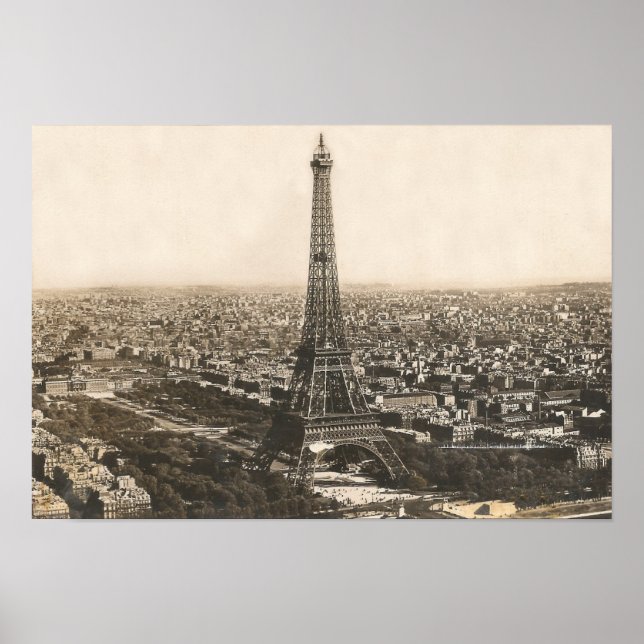 1956 Eiffel Tower Picture Postcard~Paris Poster (Front)