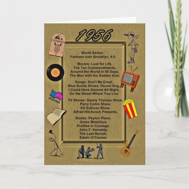 1956 Great Events Birthday Card (Front)