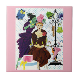 1956 Jealousy whispers into Gloria's ear Tile