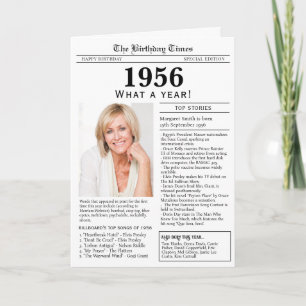 1956 Newspaper Birthday card