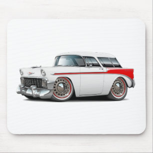 1956 Nomad White-Red Car Mouse Mat
