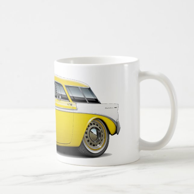 1956 Nomad Yellow-White Car Coffee Mug (Right)