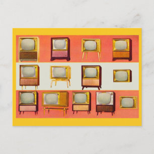 1956 television sets postcard