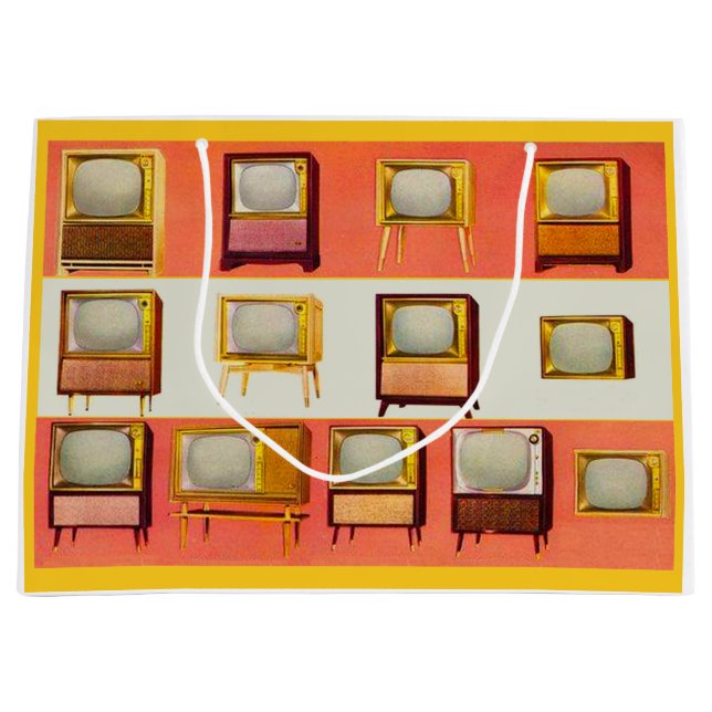 1956 television sets print large gift bag (Front)