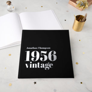 1956 Vintage Name Black Male 70th Birthday Party Guest Book