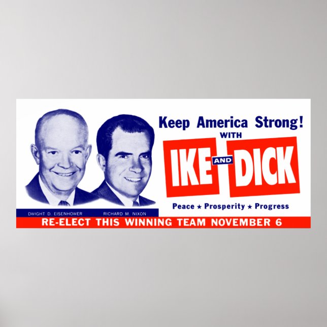 1956 Vote Ike and Dick Poster (Front)