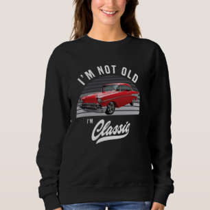 1957 57 chevys truck vintage bel air cars red sweatshirt