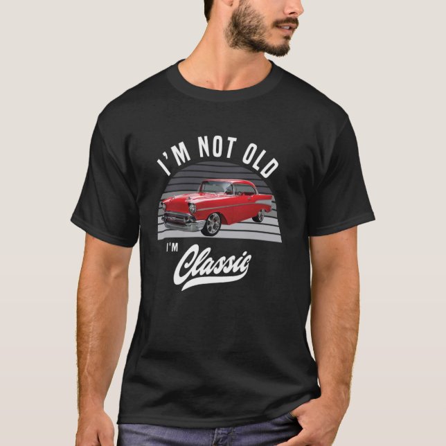 1957 57 chevys truck vintage bel air cars red T-Shirt (Front)