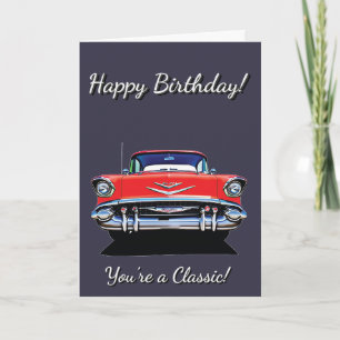 1957 57 Classic Car Birthday Card