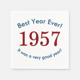 1957 ♥ Best Year Ever! 60th Birthday Paper Napkins