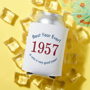 1957 ♥ Best Year Ever! Birthday Gift Over The Hill Can Cooler