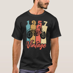 1957 Birth Year Vintage Retro Motorcycle Birthday T-Shirt