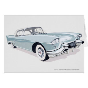1957 Cadillac with silhouette of driver inside