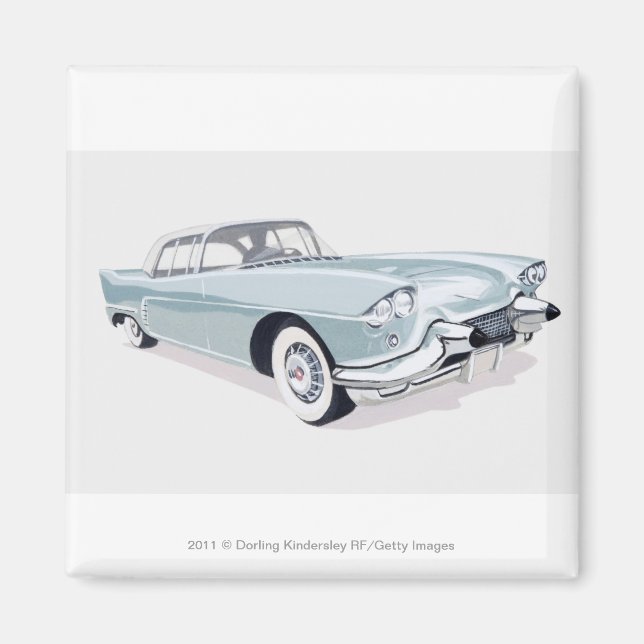 1957 Cadillac with silhouette of driver inside Magnet (Front)