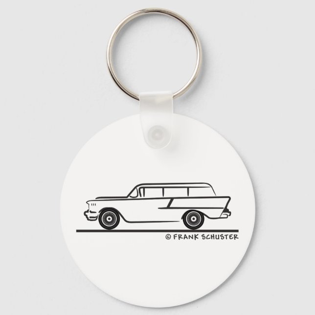 1957 Chevrolet 1-50 Stationwagon Key Ring (Front)